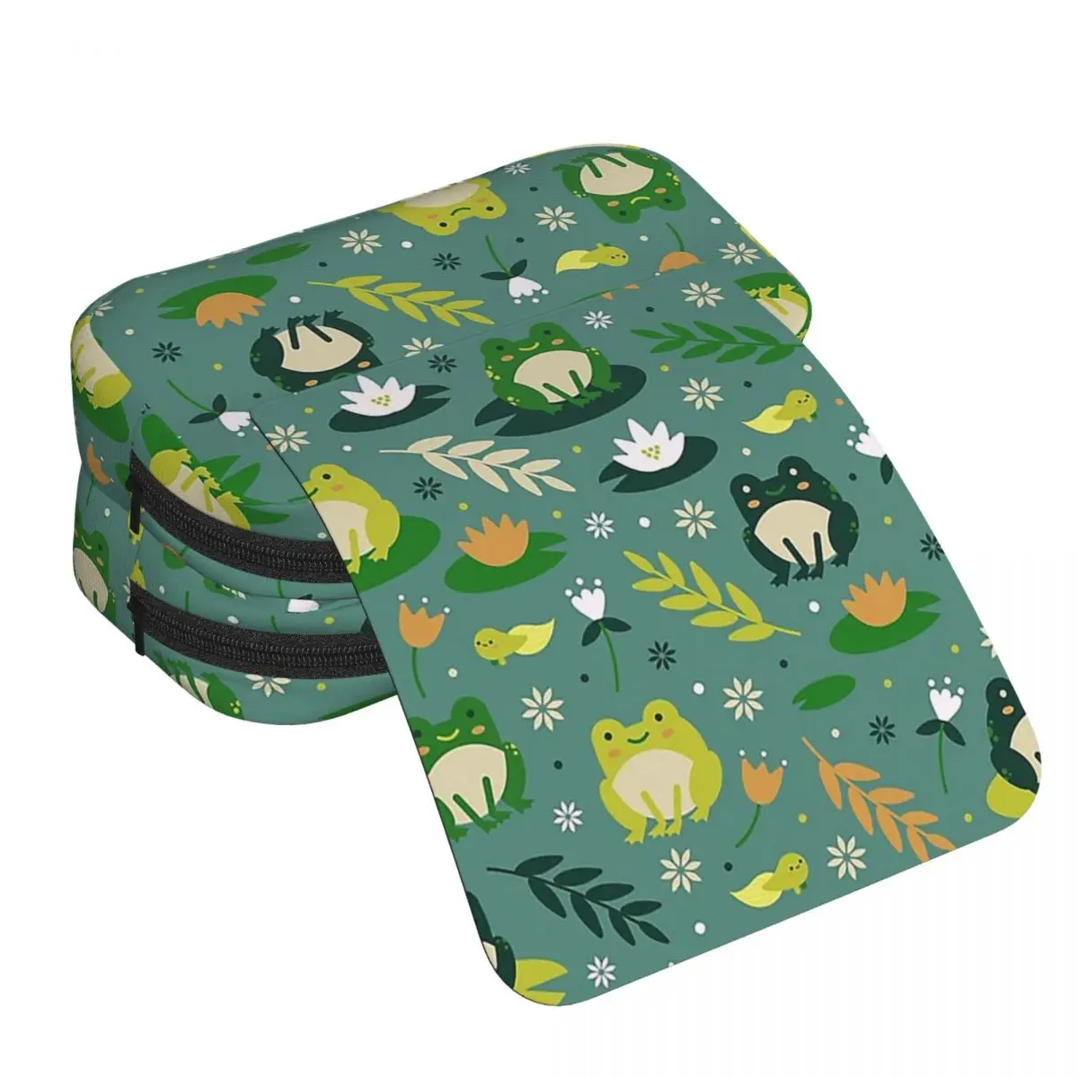 Cute Frogs Pattern Pencil Case for Boys Girls Gifts Pen Box Pencil Bag Stationery Supplies Pen Holder Bag