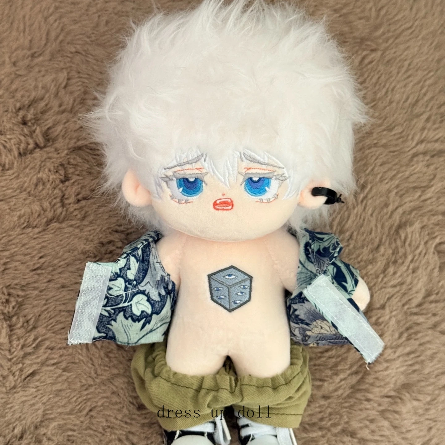 

Аниме Gojo Satoru 20 см Kawaii красивый мальчик хлопковая кукла сменная одежда плюшевые игрушки мультяшные фигурки тела плюшевые игрушки подарок