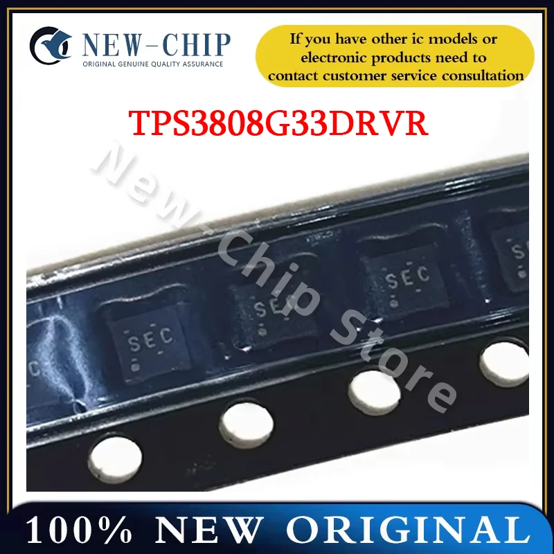 5PCS-100PCS/LOT TPS3808G33DRVR  WSON-6 screen printing SEC monitoring and reset chip IC QFN6 NEW ORIGINAL  TPS3808G33
