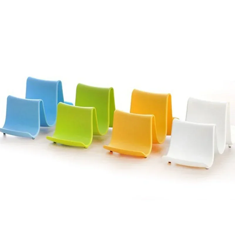 Kitchen Tools Pot Cover Lid Shelves Spoon Storage Rack Wave Design  Plastic  Cooking Accessories Pot Lid Pan Shelf