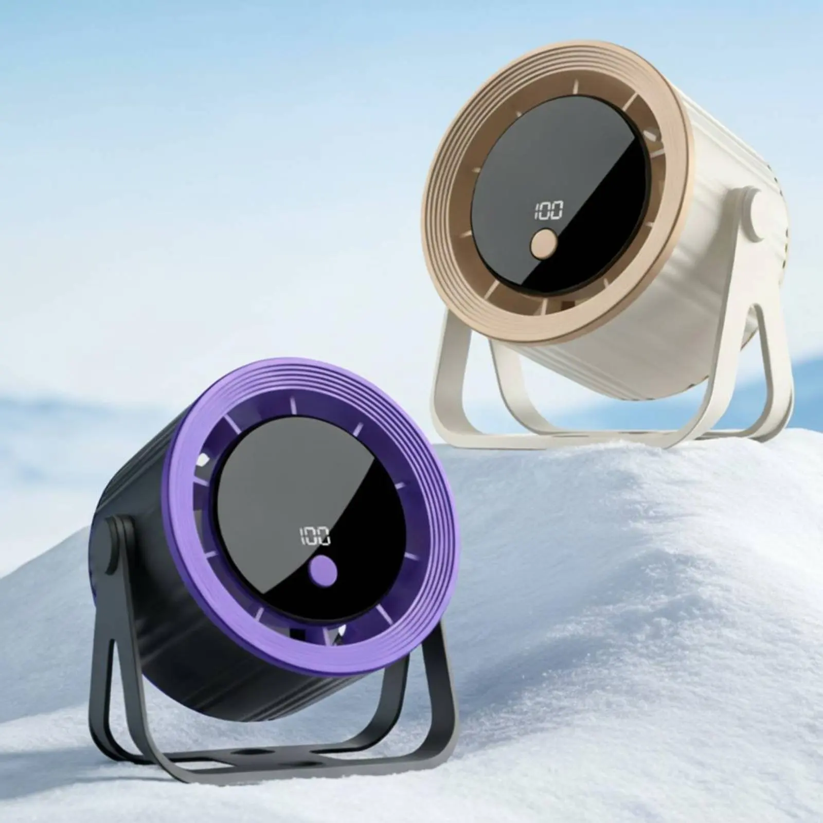 

Battery-Powered Desk Fan Long Battery Life Portable Cooling Fan Air Circulator Powerful Wind Home Appliance 360° Adjustable