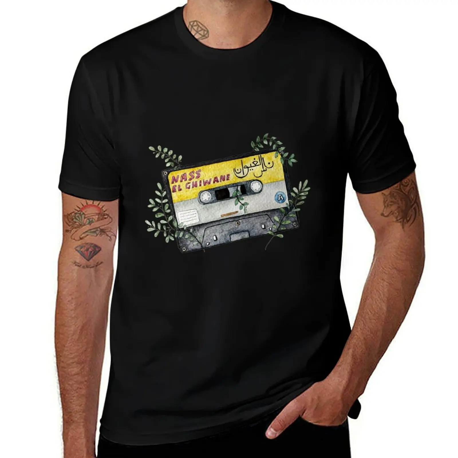 Vintage Cassette Tape Nass El Ghiwane T-Shirt Sun Block Outdoor T-Shirt