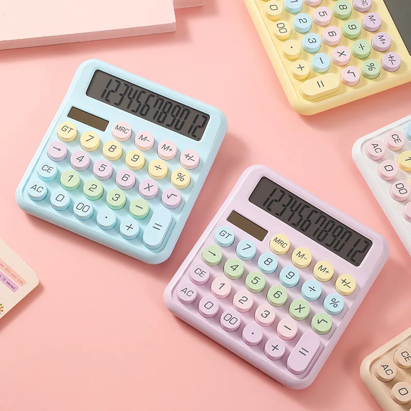 Dopamine Calculator Large Screen 12 Digit Display Calculator Good-looking Large Button Computing Machine For Office School