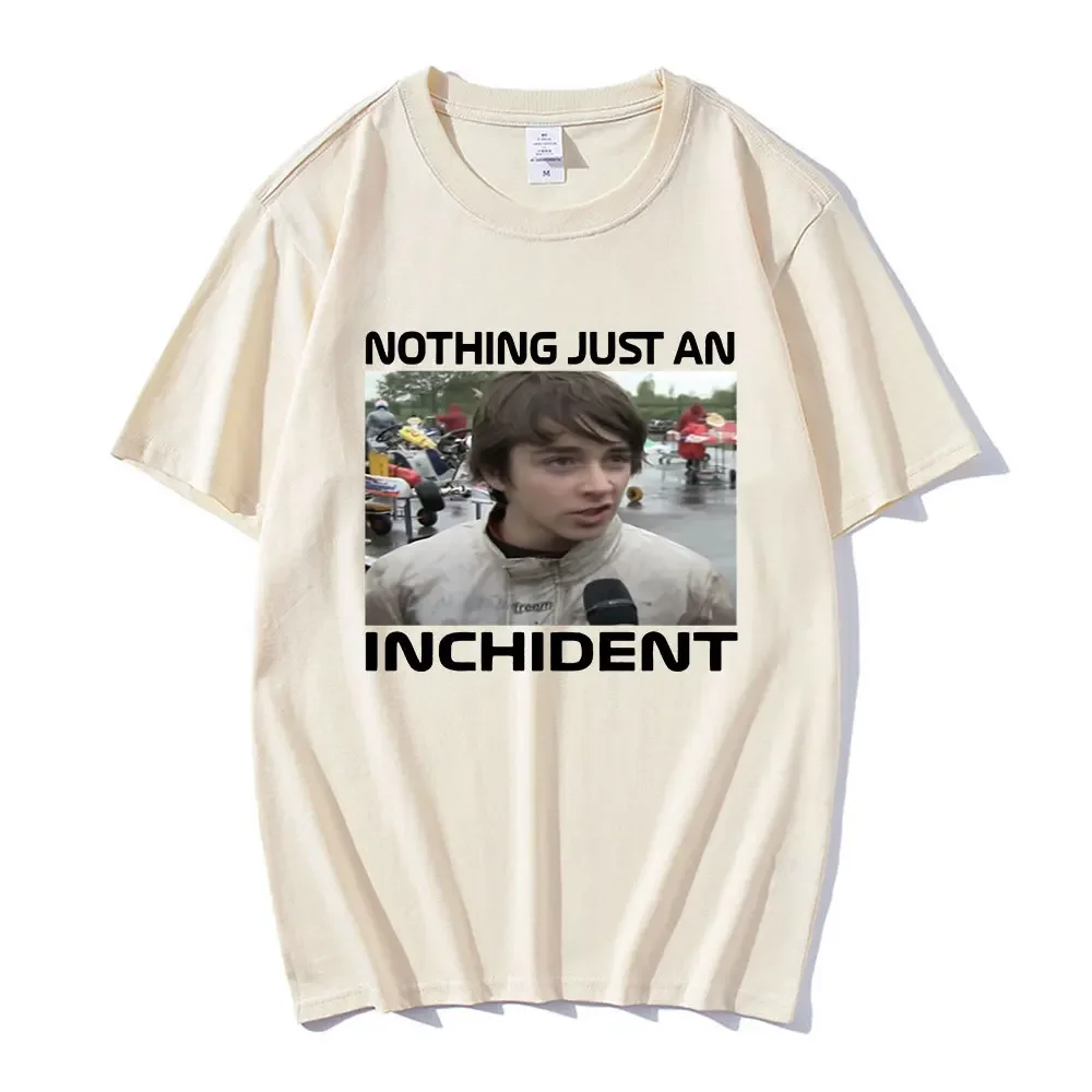 تشارلز لوكلير لا شيء مجرد مقابلة Inchident تي شيرت رجالي عتيق كبير الحجم بأكمام قصيرة شخصية الشارع بلوزات على الموضة #5