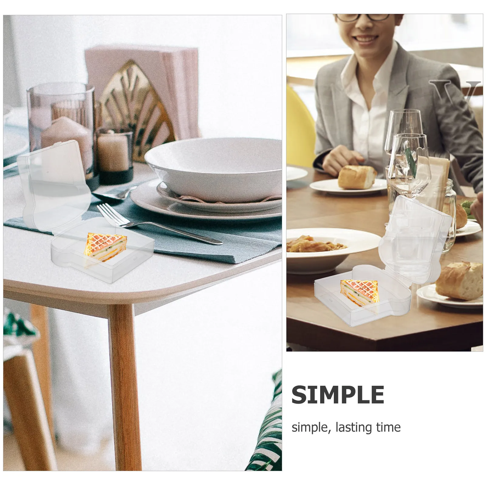 

Food Containers Sandwich Adults Bread Holder Fresh Storage Shaped Travel Toast PP Camping Keeper