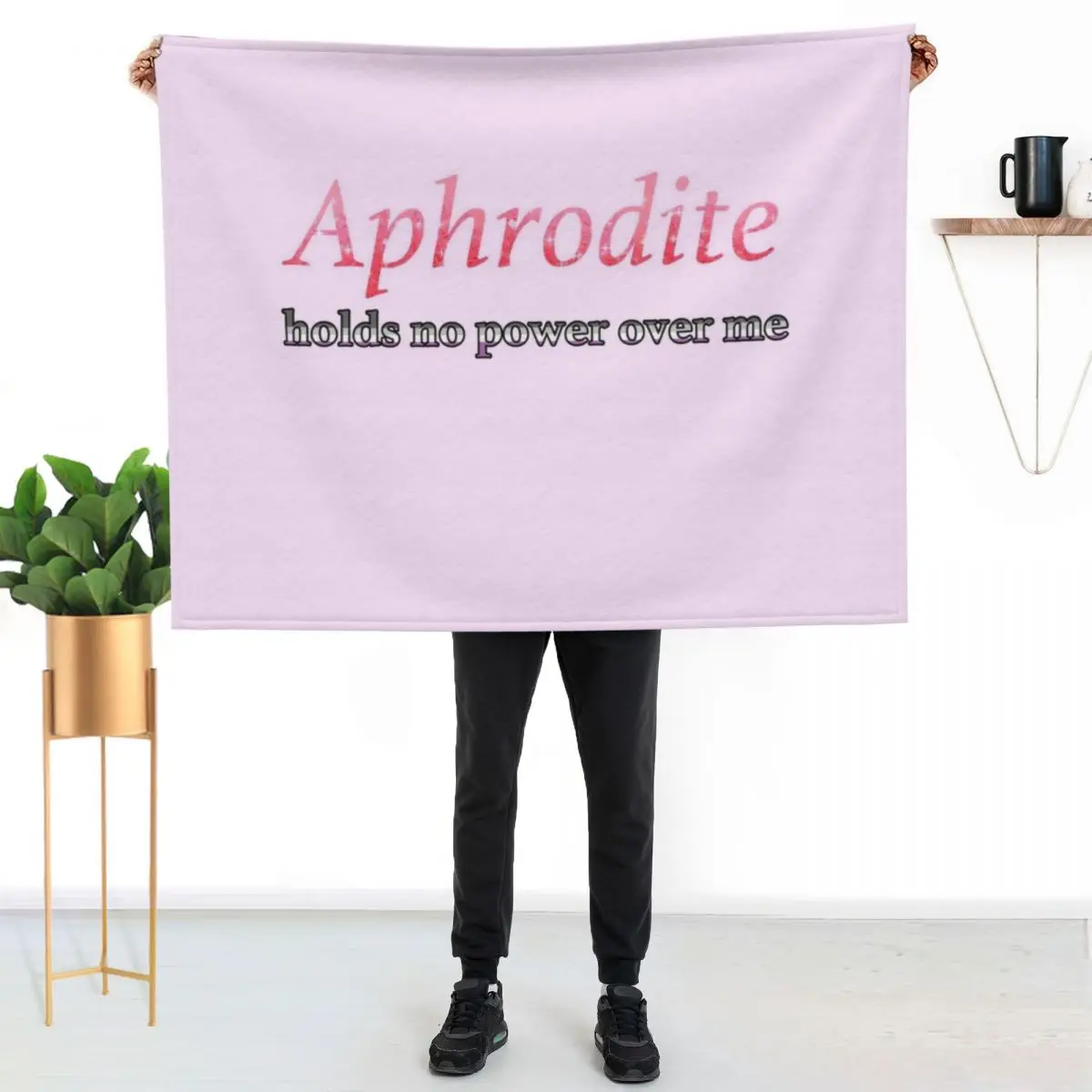 Aphrodite Holds No Power Here (Ace!) Throw Blanket Personalized Gift Furrys Tourist anime Blankets Sofas Of Decoration Blankets