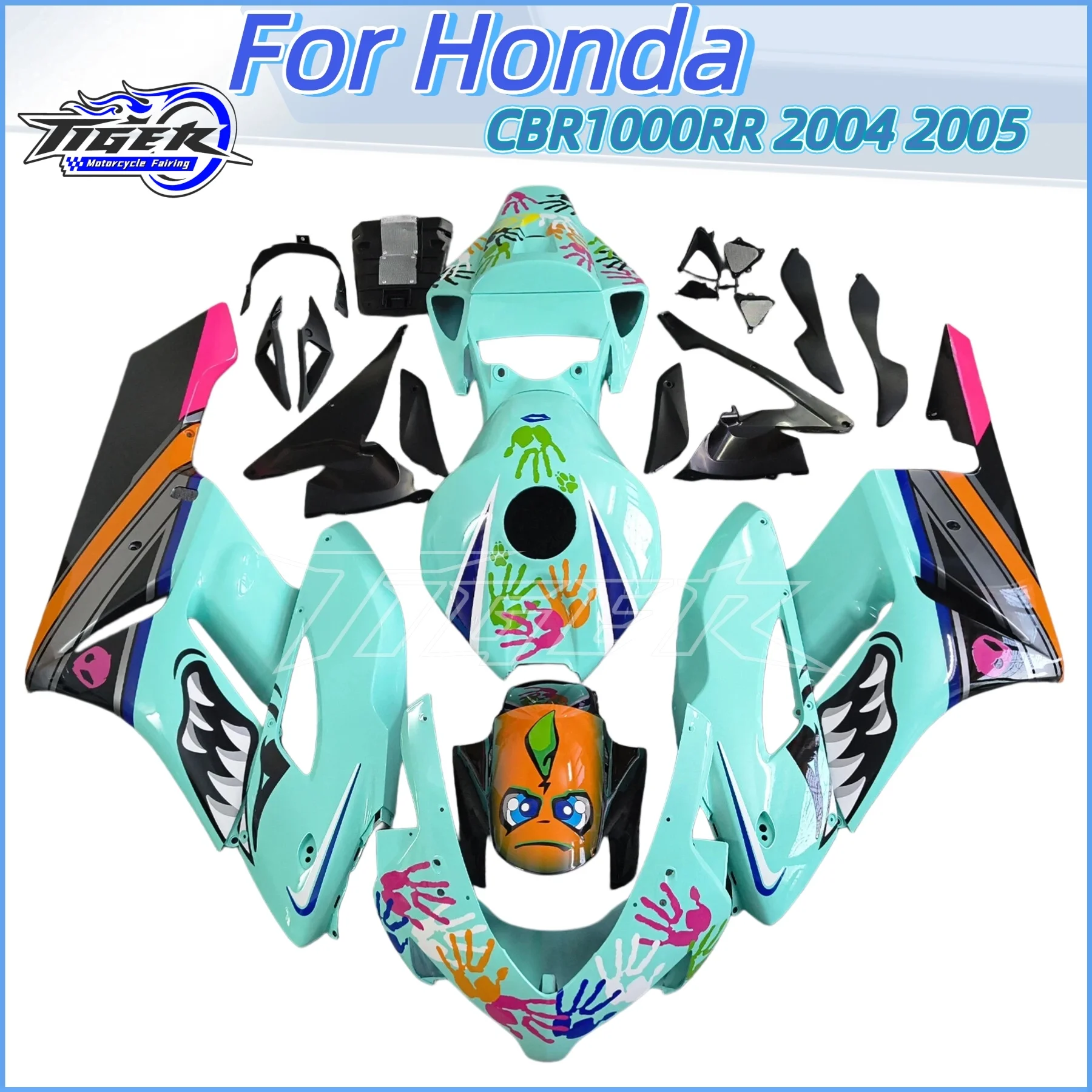 

ABS Plastic Bodywork Set for HONDA CBR1000RR 2004 2005 red flames CBR 1000 RR 04 05 bodywork kit motorcycle fairings Injection