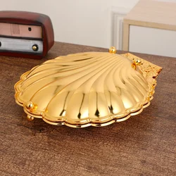 Creative Shell Fruit Plate Gold Opening Niche Light Luxury Retro Exquisite Fashion Home Zinc Alloy Fruit Plate Snacks
