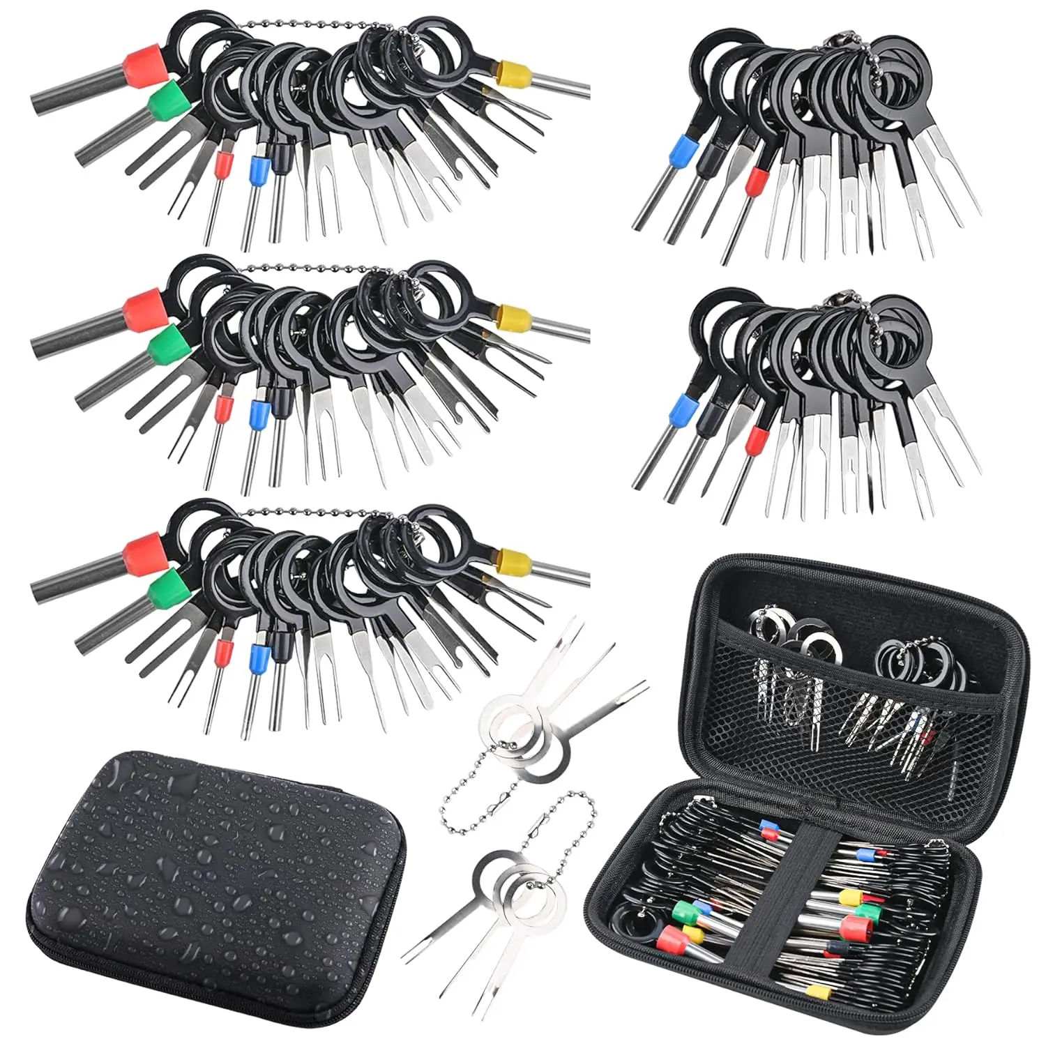 

82pcs Auto Repair Removal Tools Wire Connector Terminal Pin Extractors Set Plug Terminal Removal Tool Kit