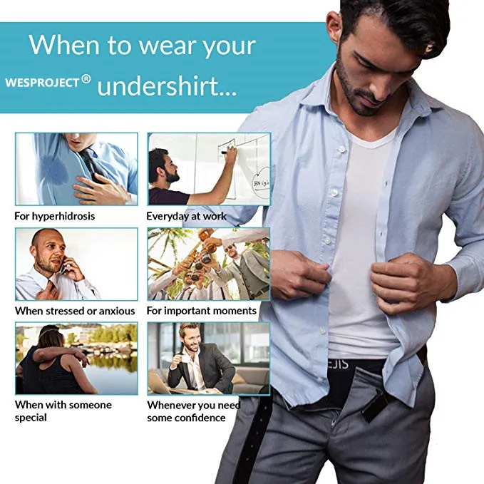 Leaving You Looking Dry Smelling Fresh and Feeling Confident Sweat Proof T SHIRT Knitted Modal Men's Vintage Undershirts