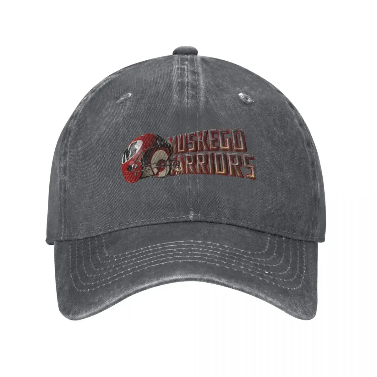 Muskego Warriors Retro Football Helmet and Wordmark Baseball Cap Icon Dropshipping Brand Man cap Ball Cap Women's Hats Men's