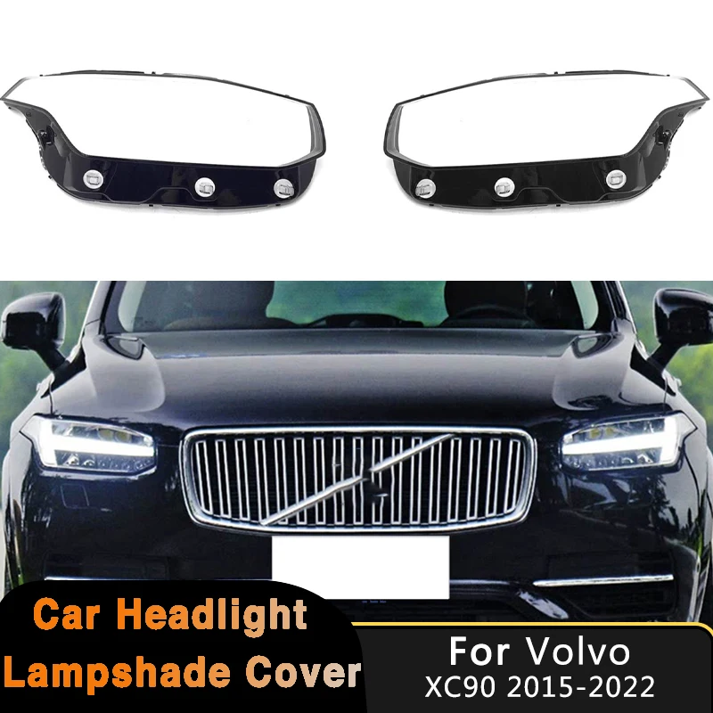 

Car Front Headlight Lens Cover For Volvo XC90 2015-2022 Clear Headlamp Shell Transparent Lampshade Light Case Auto Accessories