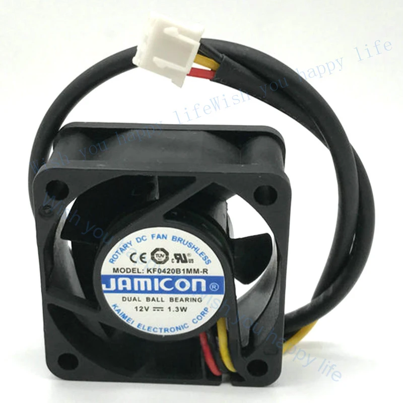 

V+ 1PCS New for JAMICON KF0420B1MM-R 12V 1.3W 3pin DC Cooling Fan#QW