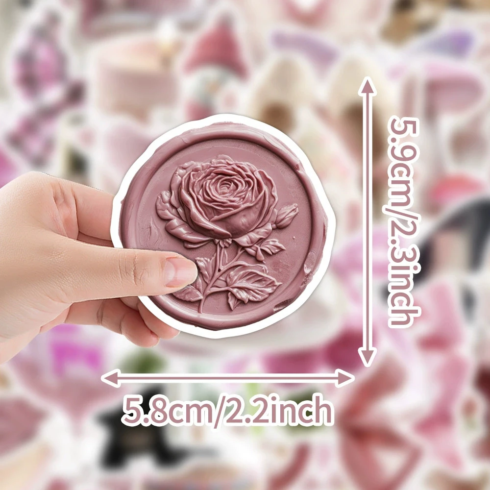 10/30/50pcs INS Style Pink Coquette Aesthetic Stickers DIY Notebook Stationery Suitcase Phone Cute Cartoon Kid Graffiti Sticker