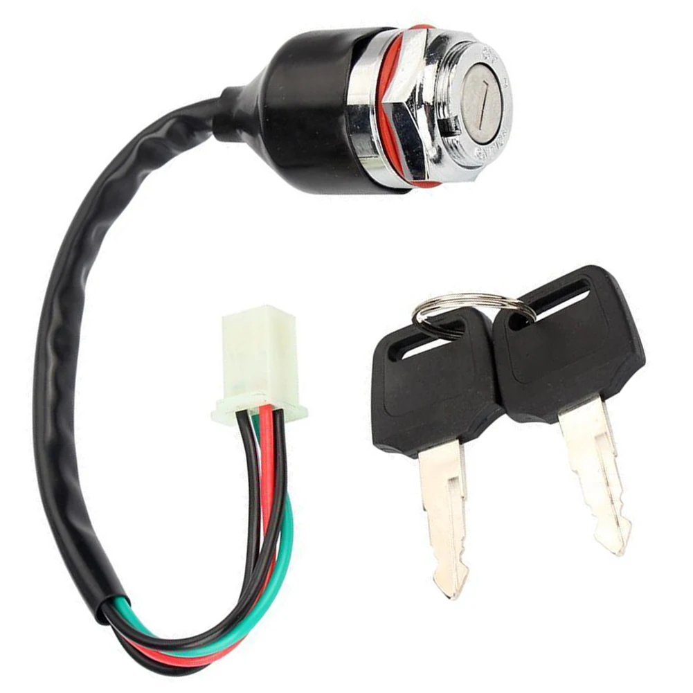 ATV Ignition Switch 4Pins Key For Ignition Switch Key Starter Switch On-Off For Motorbike ATV Quad Dirt Bike