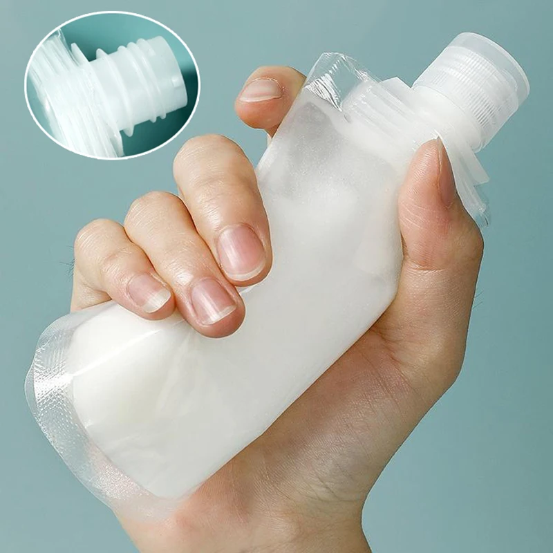 1/5/10Pcs Travel Portable Packaging Bag Cosmetic Shampoo Lotion Facial Cleanser Travel Storage Bag Lotion Nozzle Bag