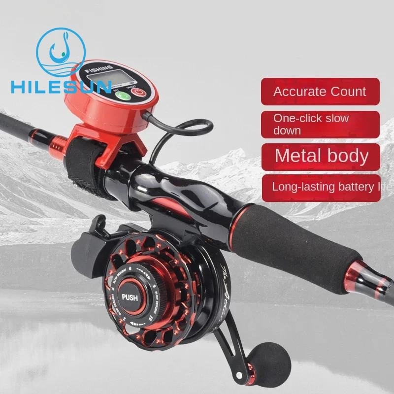 HILESUN Raft Fishing Reels Counting Raft Reels Alarm with Relief Full Metal Slow Drop Digital Fishing Reels Baitcasting Reels스피링