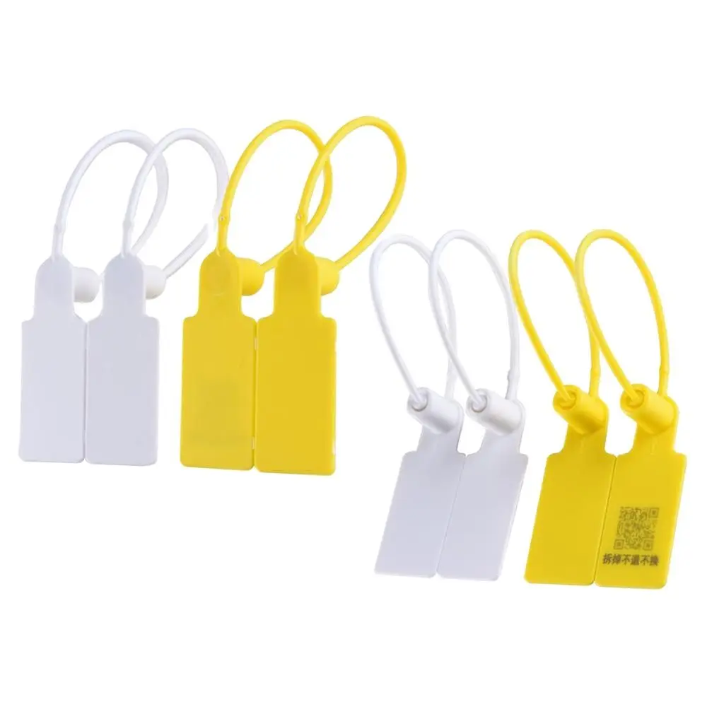 50pcs Plastic Seal Cable Tie Hanging Strap Tag 175mm One-Time Use for Shoes Cloths Bag Yellow Blue New Wholesale Price