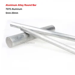 Alu Rod Solid 7075 Aluminum Alloy Round Bar Rod Column Dia Ø 5/6/8/10/12/14/15/16/18/20/22/25/26/28/30mm, 500mm Long