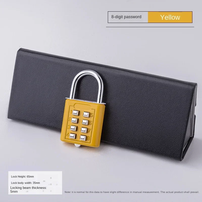 8 Digit Push Button Combination Padlock 5 Digit Locking Mechanism Zinc Alloy Anti-theft Digit Push Password Lock 5 Colors