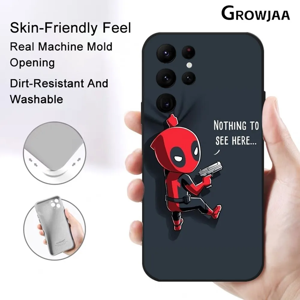 

Cute Funny Deadpool Phone Case for Samsung Galaxy S24 Ultra S22 S23 Ultra S21 S20 Protective Silicone Funda Anti Drop Cover