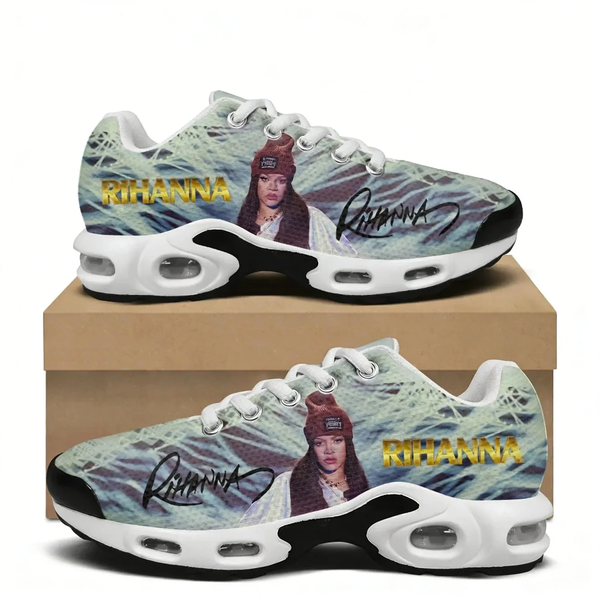 

Кроссовки Rihanna Hip-hop Rapper Air Cushion для мужчин и женщин, легкие спортивные кроссовки для походов, альпинизма и повседневной носки, индивидуальный дизайн.