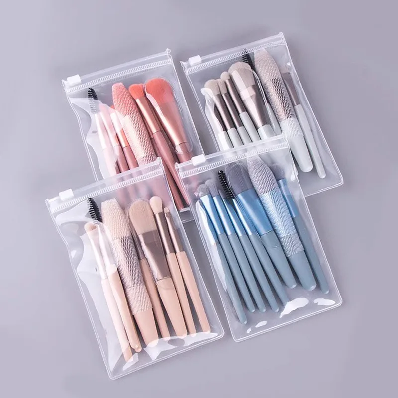 Nuevo Juego de 8 Uds de brochas de maquillaje, brocha correctora, colorete, polvo suelto, sombra de ojos, resaltador, brocha para base, herramientas de belleza
