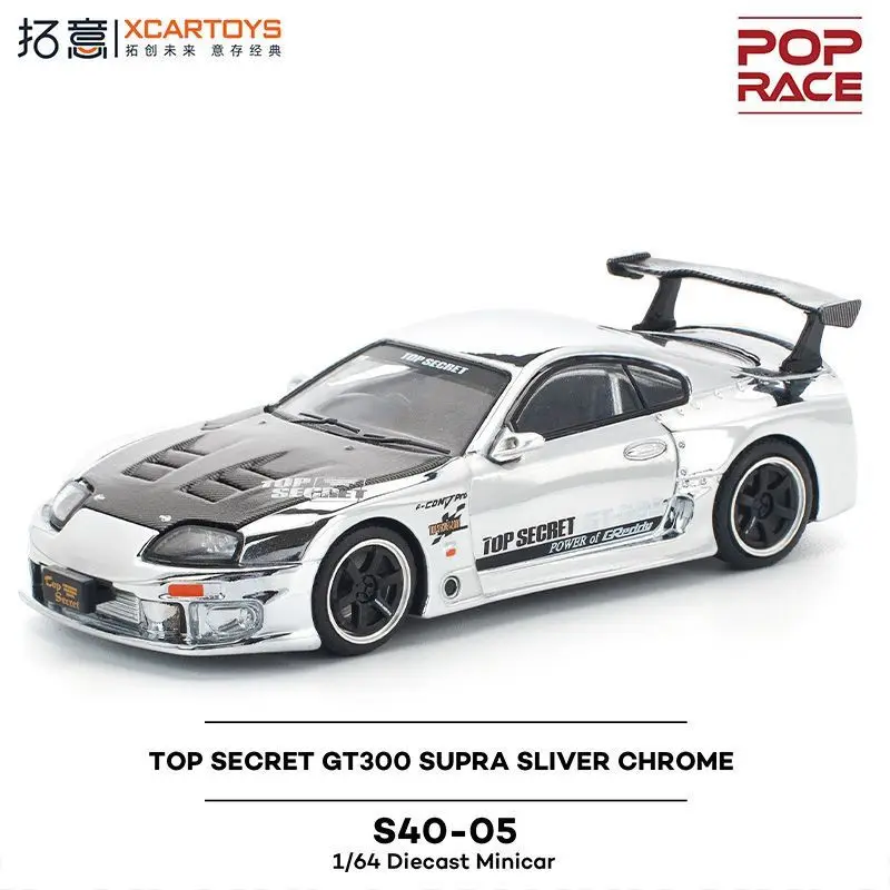 

POP RACE 1:64, модель гоночного автомобиля Toyota Supra A80 GT300 Coupe из сплава, масштаб 1:64