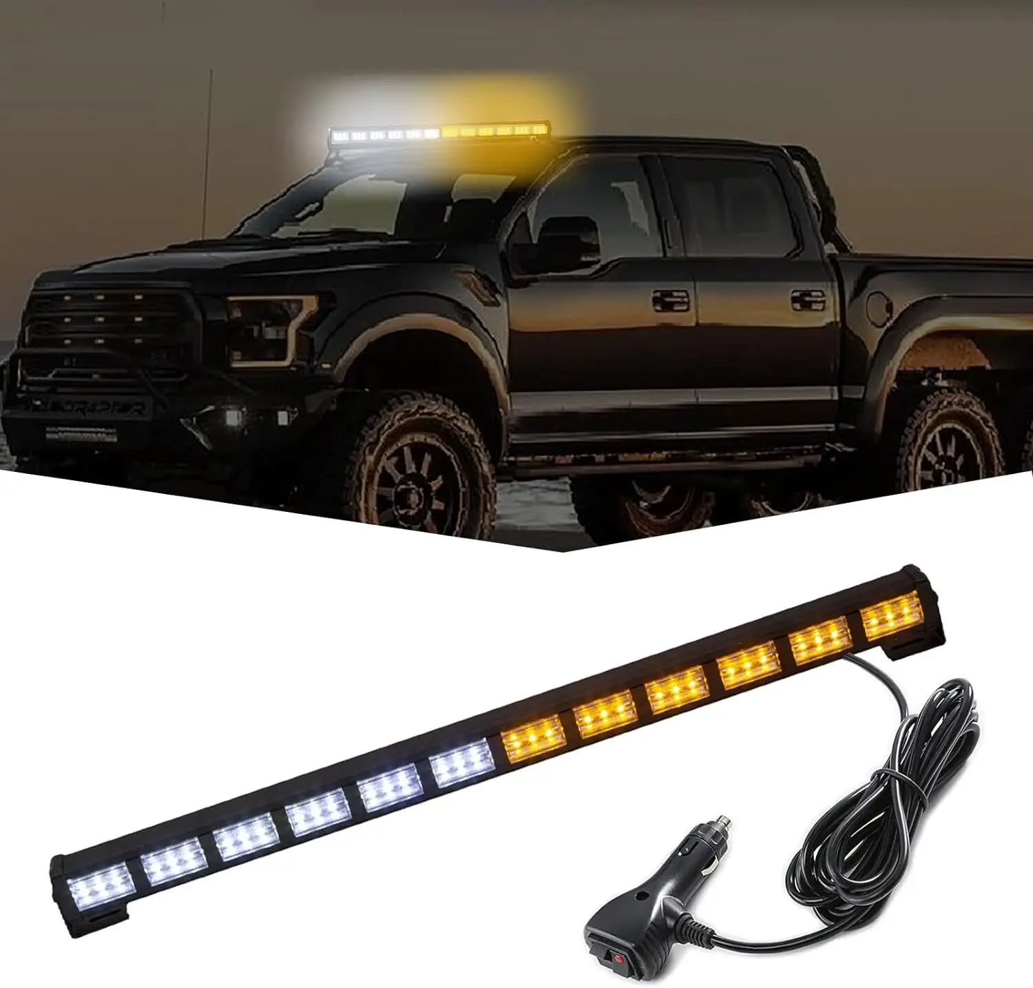 

Universal 108LED Emergency Strobe Light Bar Side Warning Rooftop Light Car Front Windshield Flashing Car Signal Light
