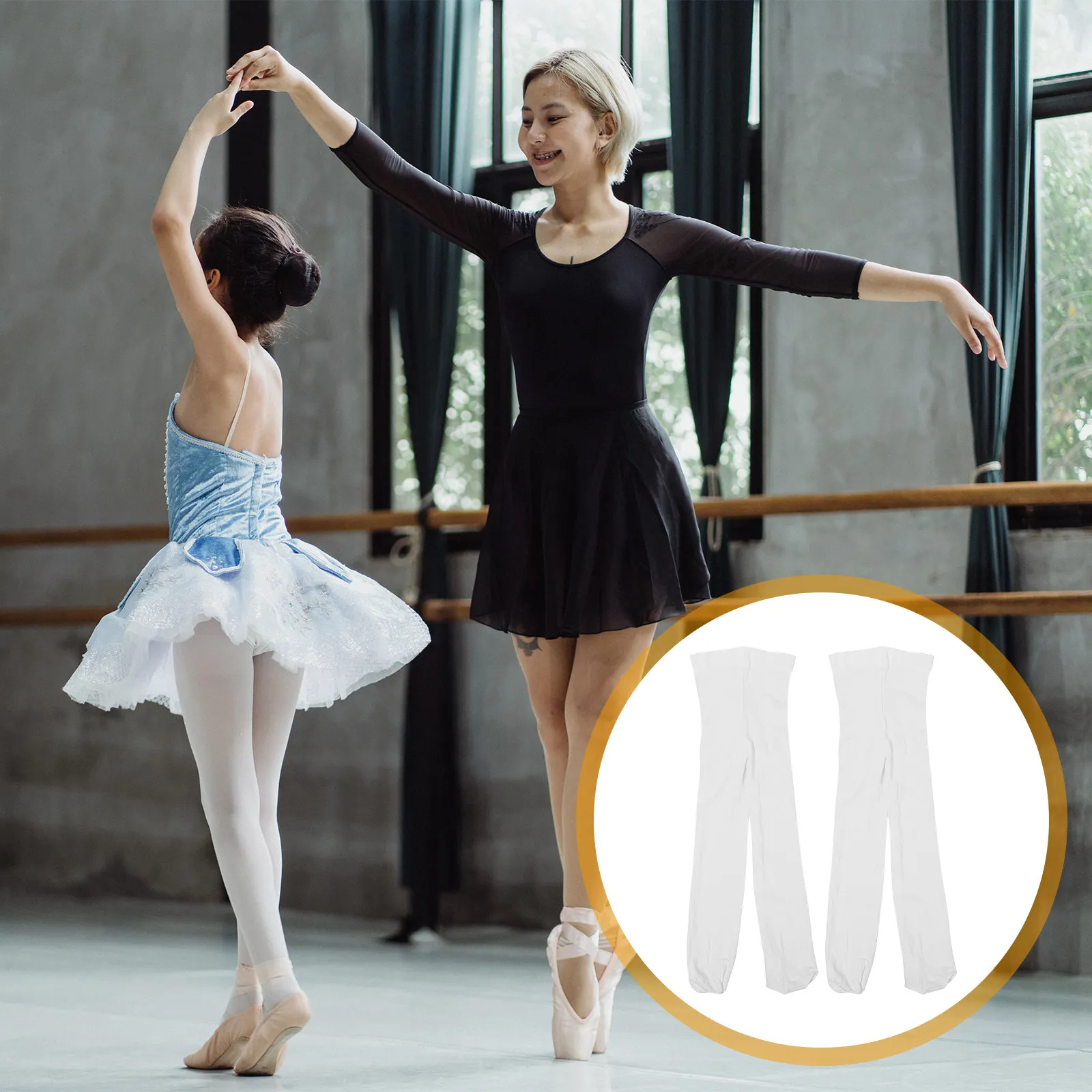 2-pares-de-meias-de-ballet-confortaveis-para-meninas-e-mulheres-com-alta-elasticidade-ideais-para-a-pratica-de-danca-acompanhadas-de-uma-blusa-de-danca-a-condizer