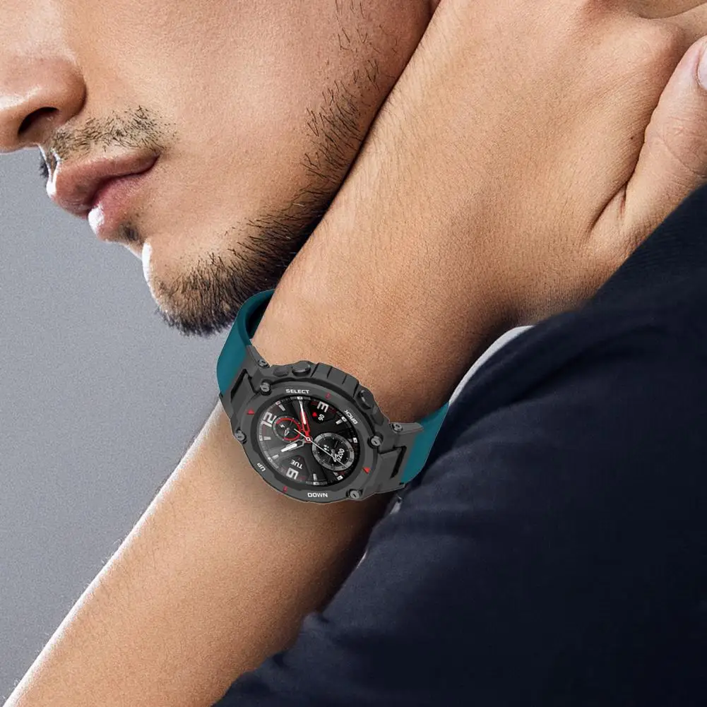 Легкий высококачественный силиконовый ремешок для умных наручных часов, сменный простой в установке ремешок для часов, утолщенный