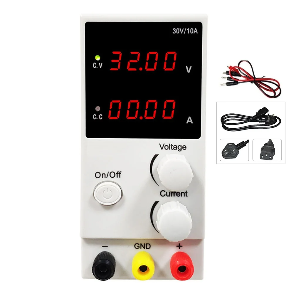 Temperature Controlled Power Supply DC Power Supply LED Digital Display DC Power Supply 0-30V Output 0.1A Resolution