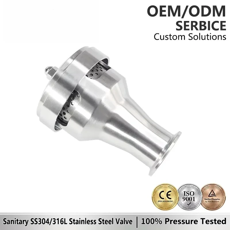 304/316 Sanitary Grade Stainless Steel Breather Valve with Quick-clamp Chuck Connection