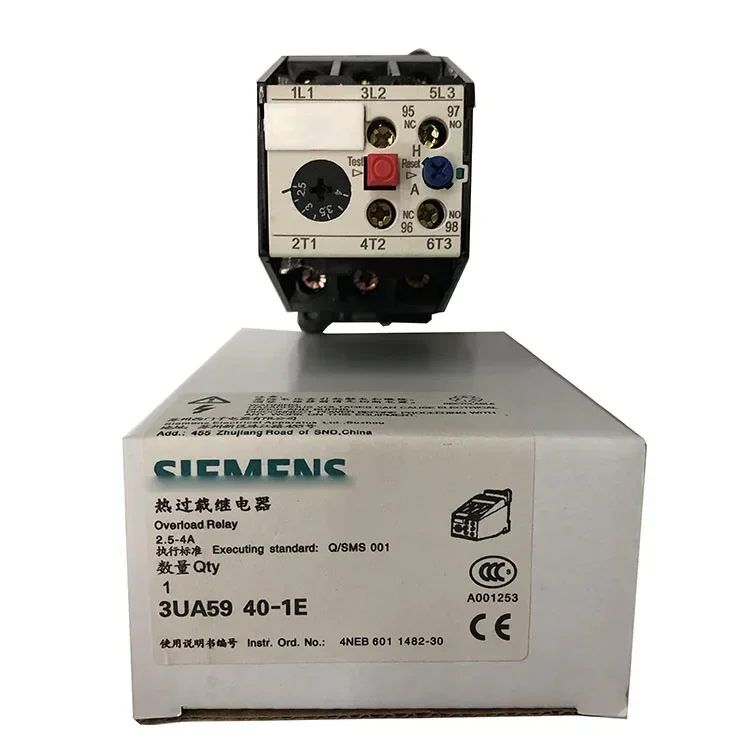 

100% оригинальное новое 2-летняя гарантия 3UA 3UA59 тепловое реле 3UA5940-1E 2,5-4A