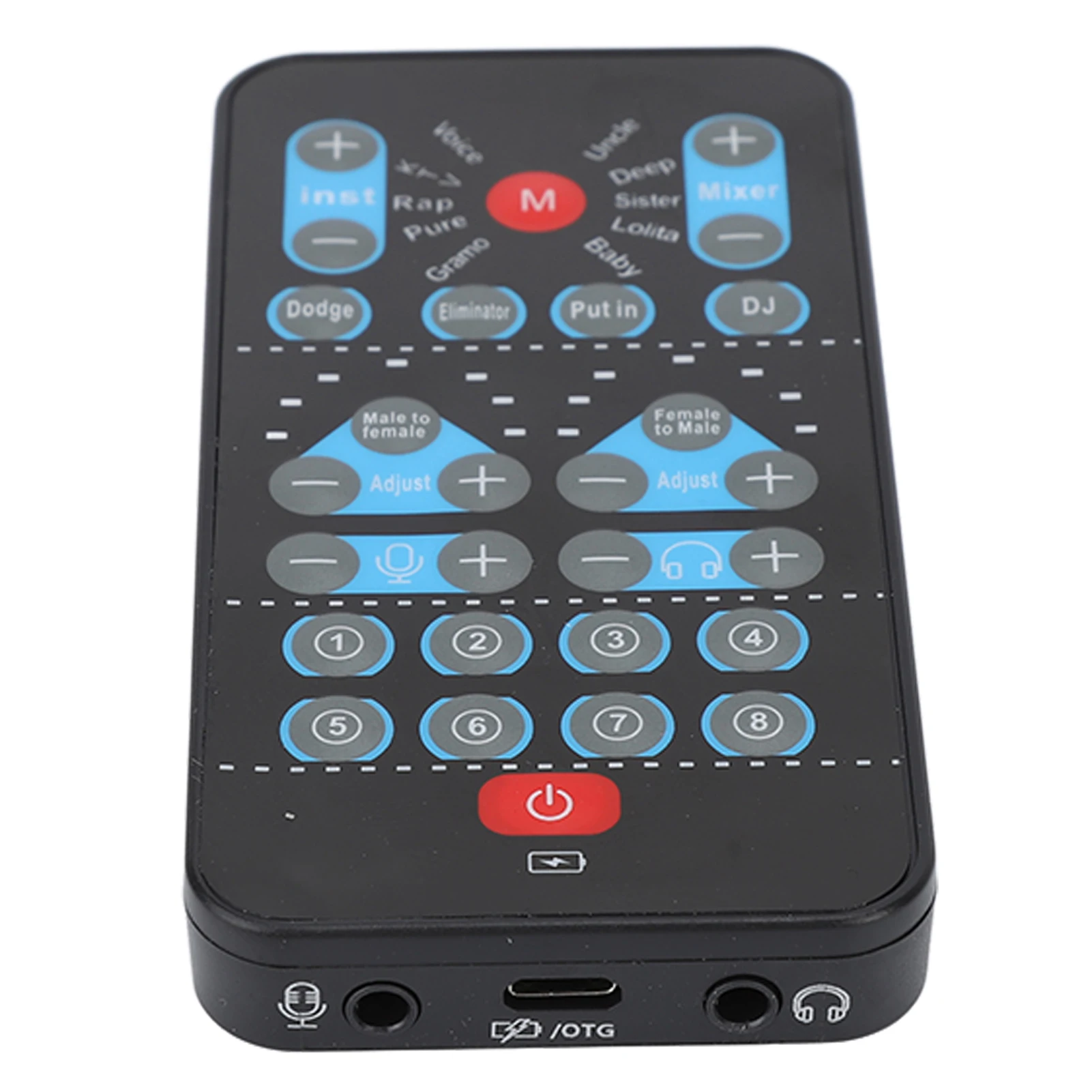 Handheld Sound Changer Card Voice Changer Device Karaoke Function Beautifying Portable Universal 8 Effects for Podcast