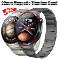 22mm Titanium Magnetic Band for Huawei GT5/4 5Pro 46mm Watch 4/4Pro Smart Watch Men Strap For Amazfit T-REX 3 Balance Oneplus 2R