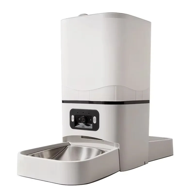 

Automatic Pet Feeder for Cats Dogs Rectangle Shape Luxurious Design Charge Battery Timed WiFi Camera App Control