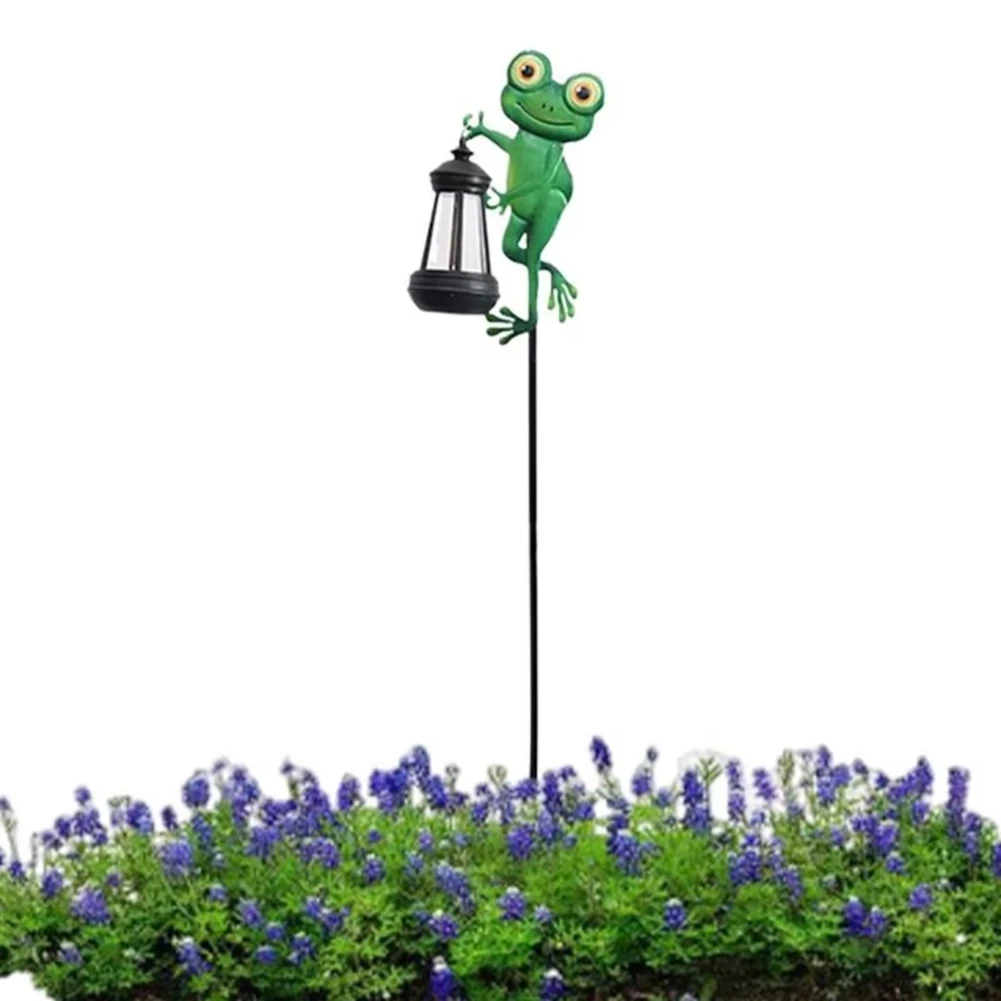 

A04G-Outdoor Garden Solar Light Waterproof Frog Garden Decor Outdoor Figurine For Path Lamps