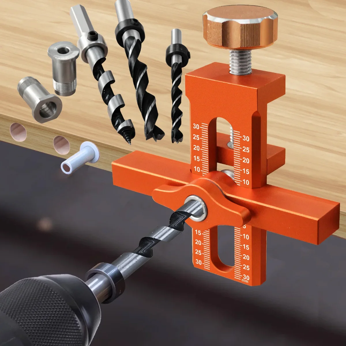 Cabinet Door Installation Positioner 6/8/10mm Rebounder Punched Mounting Jig Wardrobe Cabinet Door Panel Installation Jig