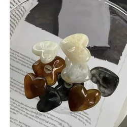 6PCS Heart Shaped Resin Sewing Buttons Scrapbooking DIY Peach Button for Crafts Scrapbooking Accessories