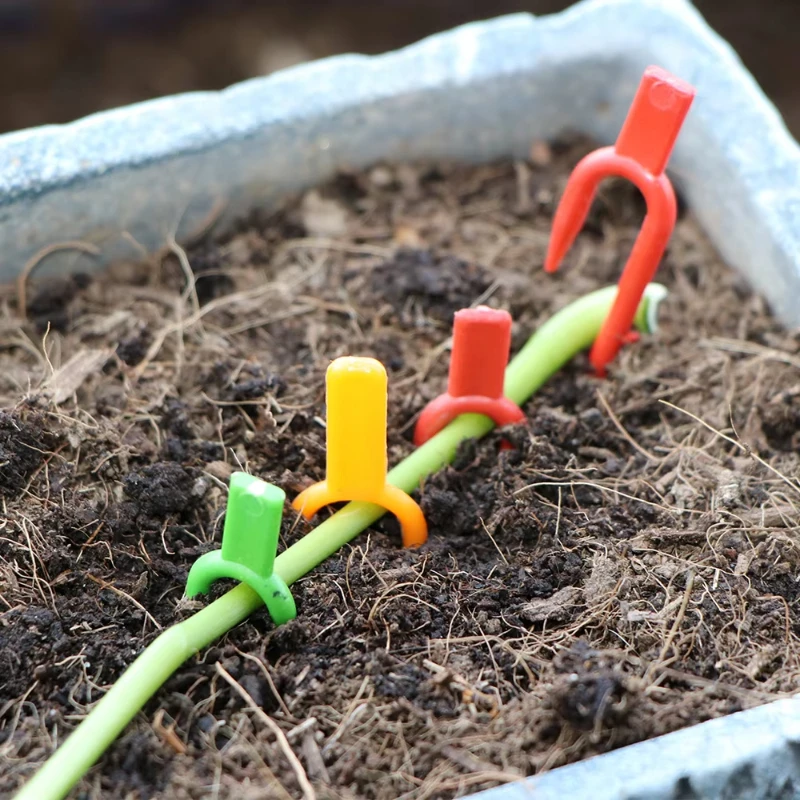 السائبة حزمة مصنع الجذعية المثبت 50/100/150/200 قطعة حديقة الفراولة زراعة شوكة البطيخ تحديد دعامة تثبيت مشبك للبستنة #5