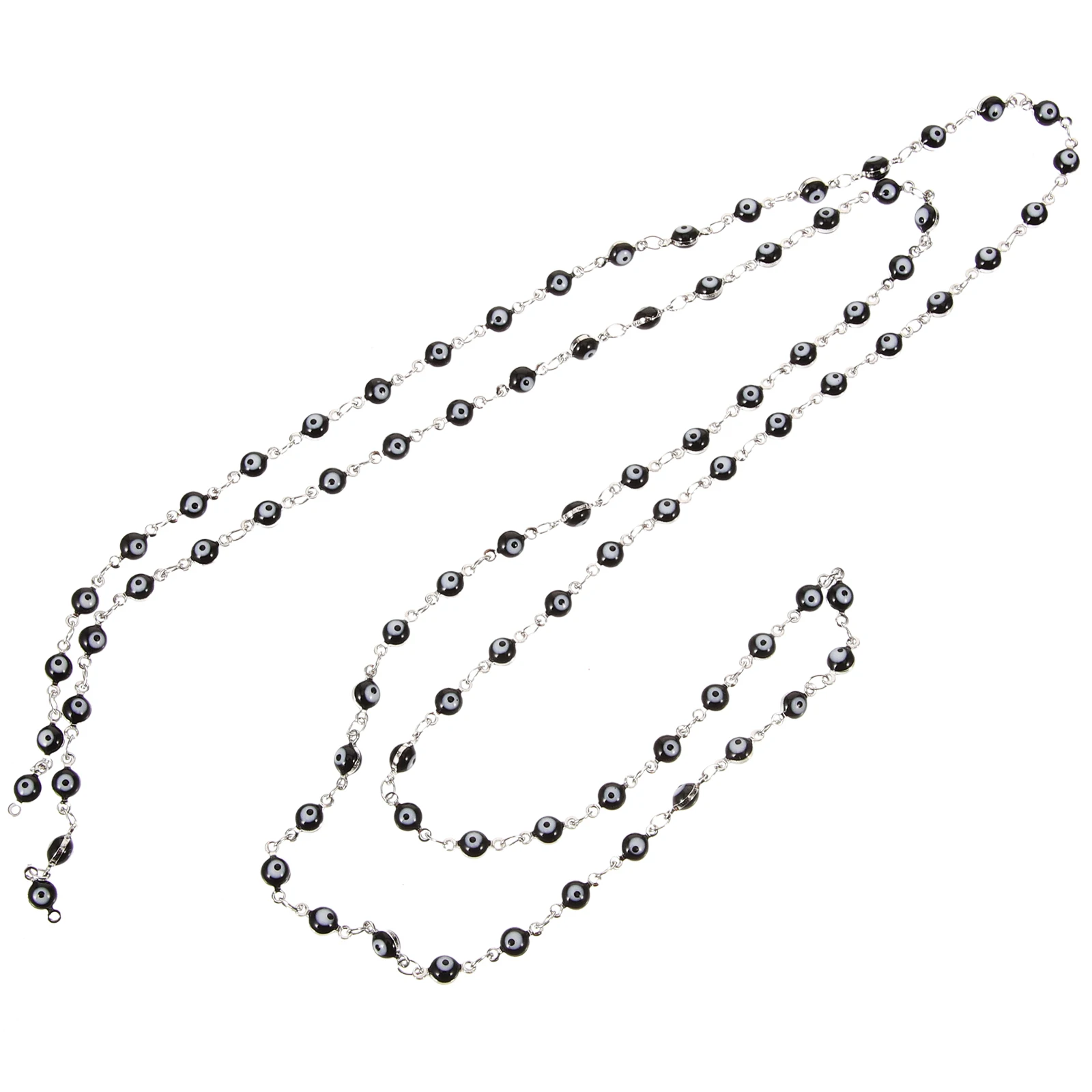 

1 рулон, черная цирконовая ювелирная цепочка, многофункциональная цепочка для ожерелья для изготовления ювелирных изделий своими руками, цепочки для ожерелья