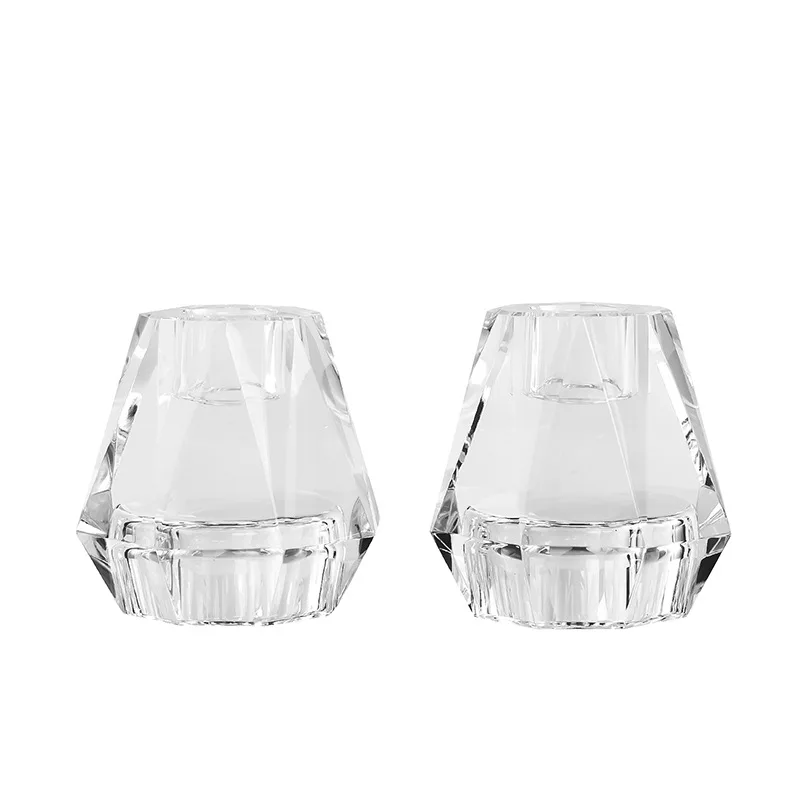 

Скандинавский простой хрустальный прозрачный стеклянный подсвечник, украшение для свадьбы, декор для дома, настольный подсвечник.