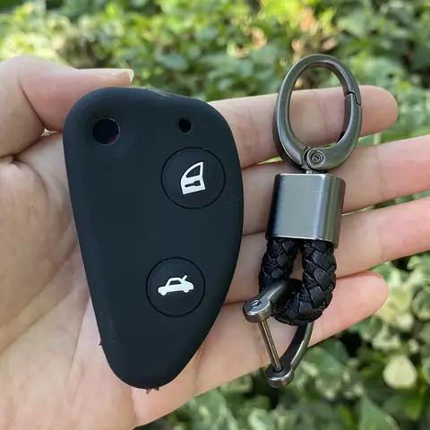2 3 Buttons Silicone Car Key Cover Case Protect Skin Shell Holder for Alfa Romeo Gt 147 156 166 JTD TS Folding Remote Keychain top 8 alfa romeo 147 jtd - №8