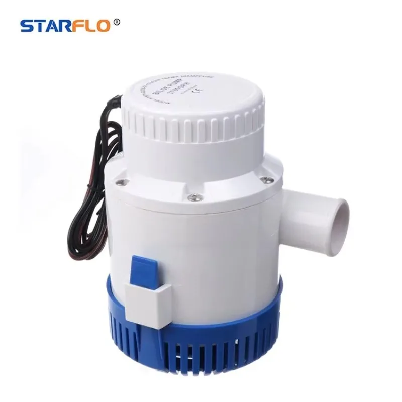 STLL 3700GPH 12V DC Non Automatic Electric Battery Solar Bilge Pump High Flow Submersible Marine Bilge Pump for Sea Wate