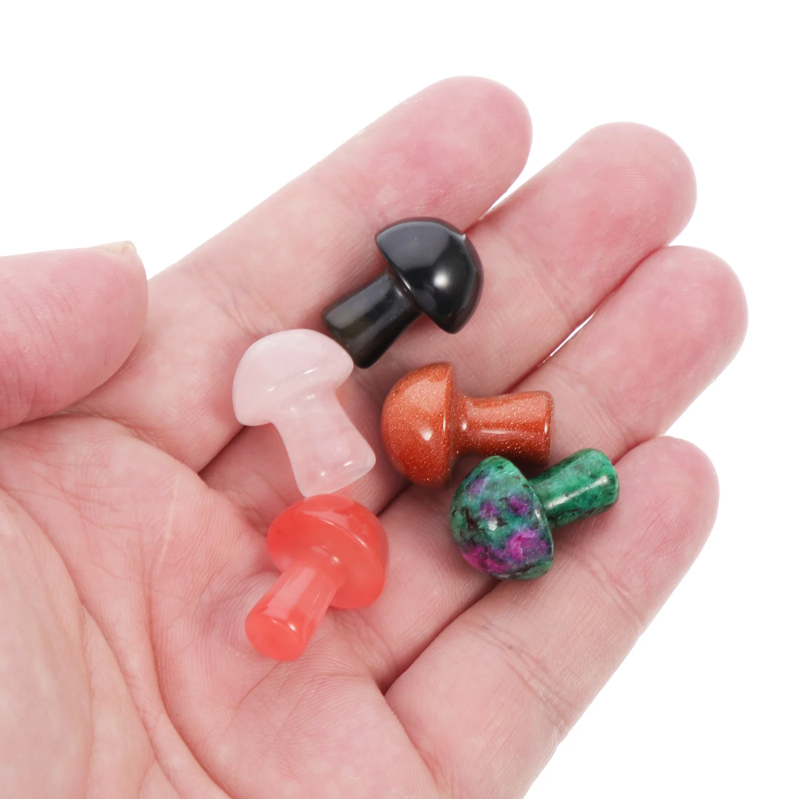 

5Pcs Mushroom Shape Stone Decorations Mini Rustic Garden Decor for Micro Landscape Flowerpot Adornments Rustic Stone Ornaments