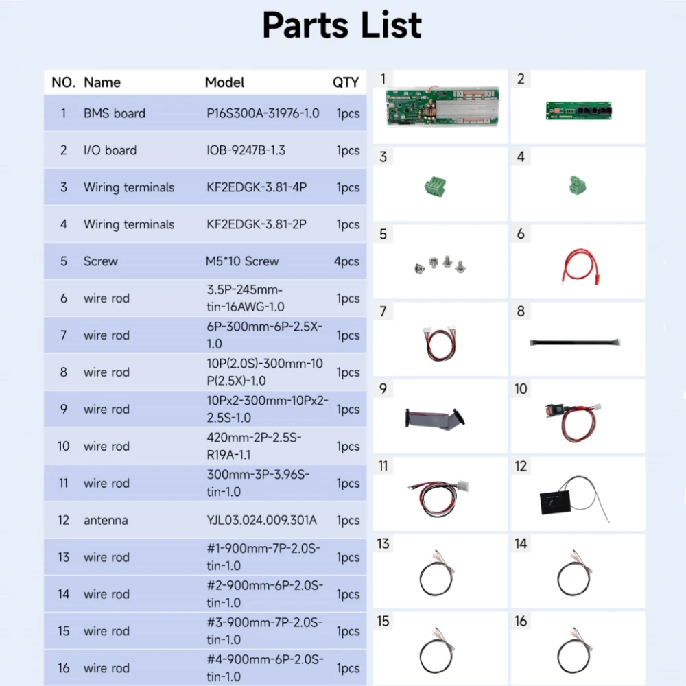 PACEex Smart BMS 16S 48V 300A LiFePo4 Household Energy Storage BMS Current Limited 20A with Bluetooth Wifi