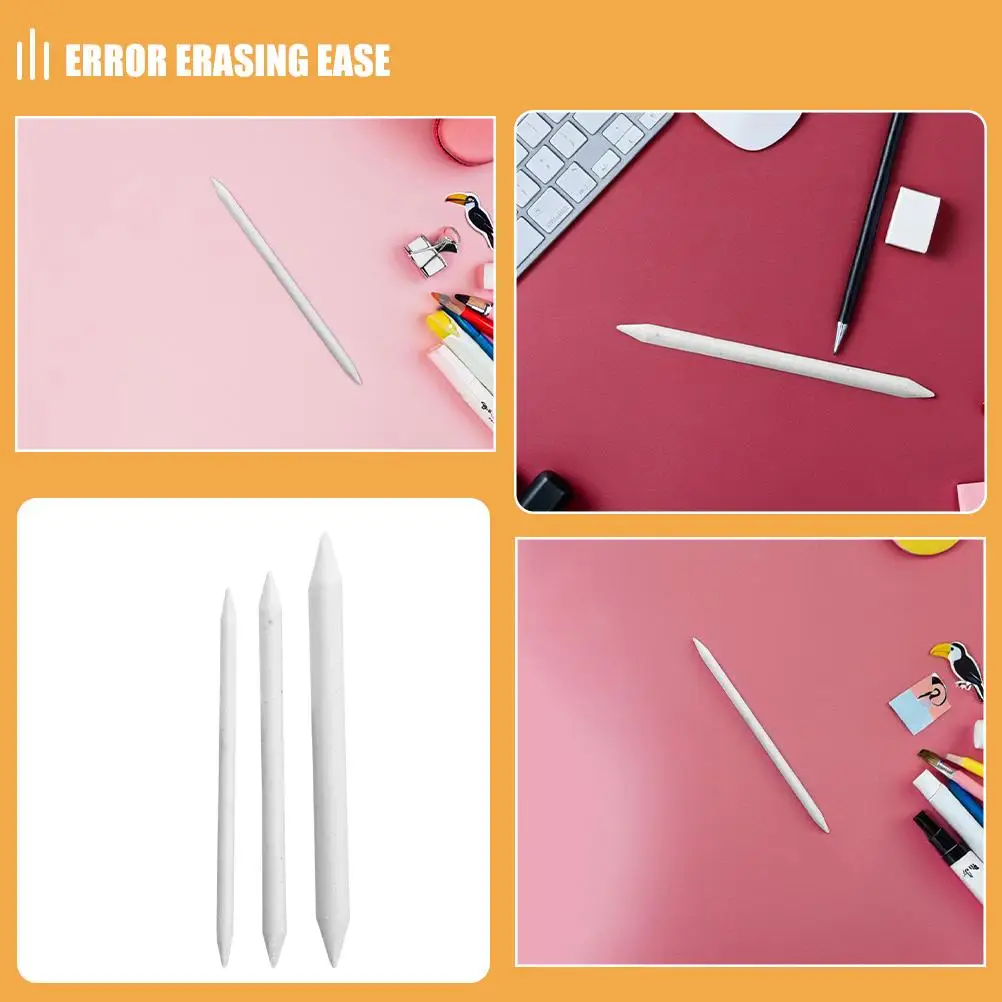 3pcs Sketch Paper Eraser Charcoal Supplies Drawing Kit Graphite Sticks Precision Correction Pen Rice Paper Stump