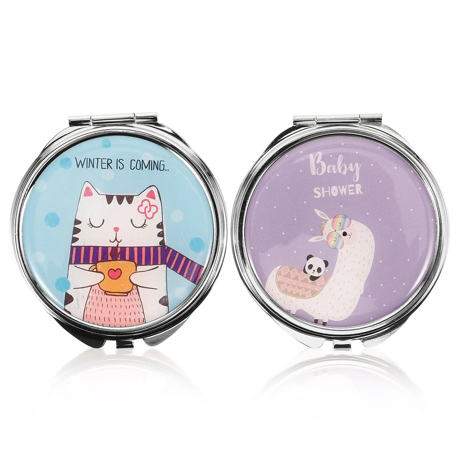 

2 шт. легких круглых футляра для таблеток, прочная металлическая и пластиковая конструкция, органайзер с несколькими отделениями для лекарств, украшений, путешествий