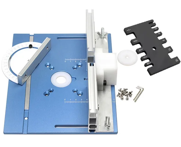Router Table Insert Plate Aluminum Electric Wood Milling Flip Board Miter Guide